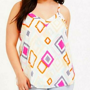 ikat georgette tie back swing cami